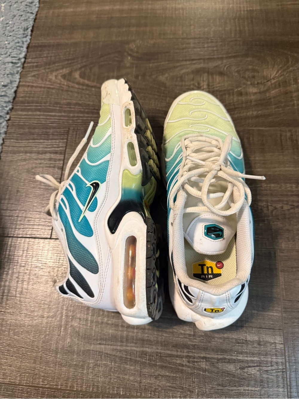 Nike Air Max Plus TN Gradient Teal to Lime Sneakers